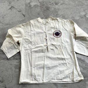 Cancun Yacht Club Vintage Cotton Drawstring Shirt Front Pocket Miro Size Large L